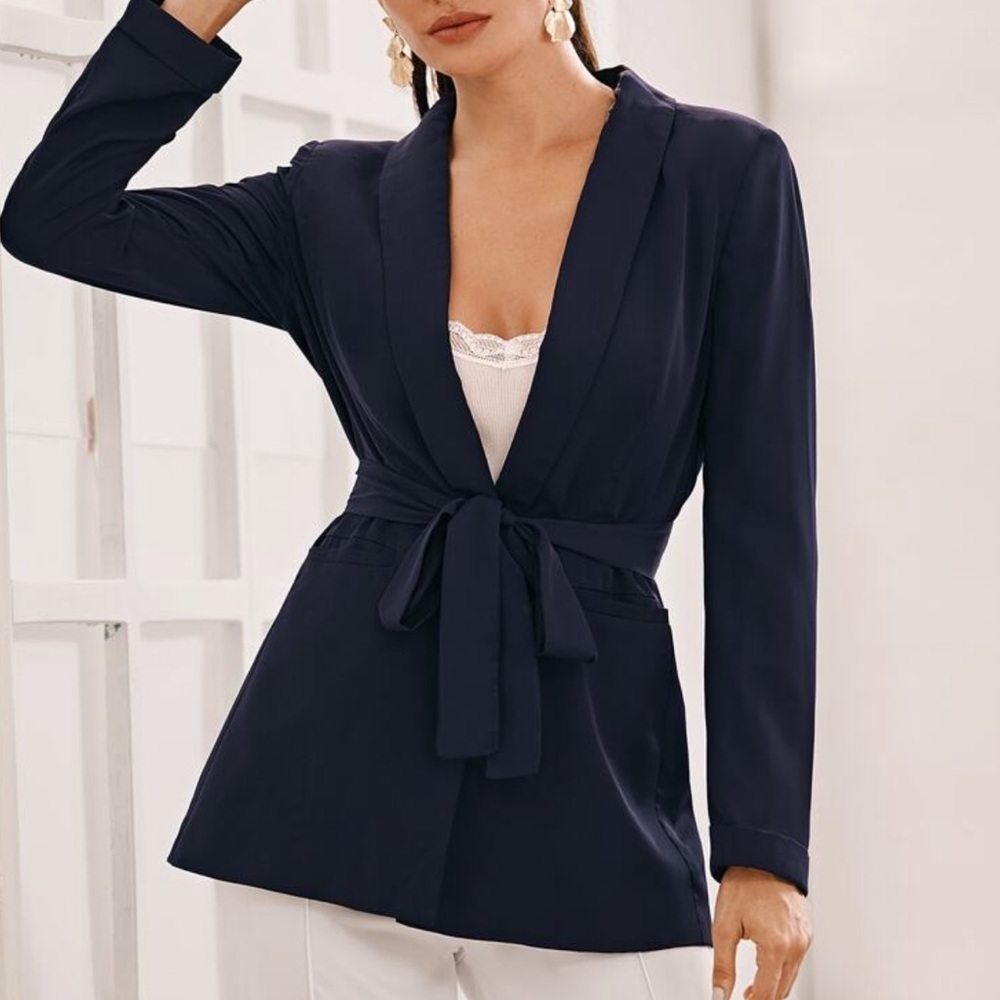 NWT H&M Front Tie Blazer Jacket
